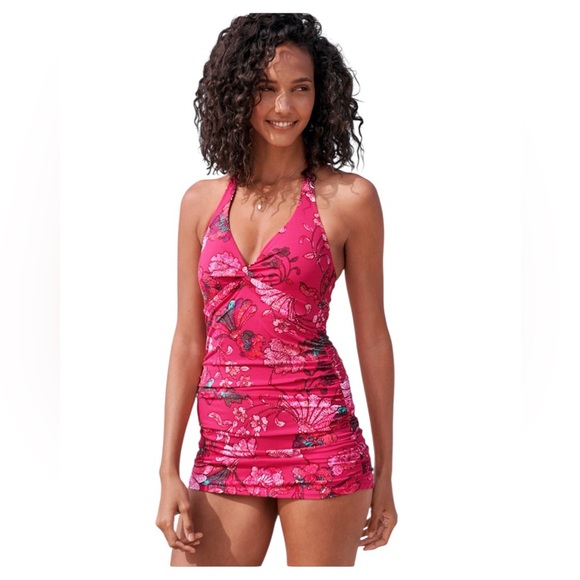 Garnet Hill Other - Garnet Hill Women’s Signature Halter Swim One Piece Dress Size 12